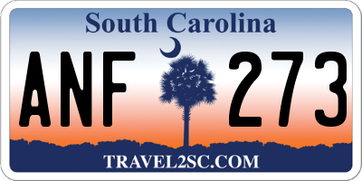 SC license plate ANF273