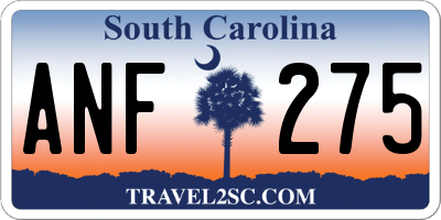 SC license plate ANF275