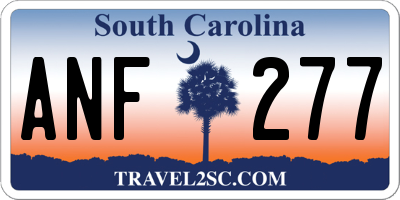SC license plate ANF277