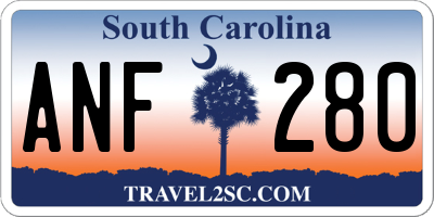 SC license plate ANF280