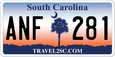 SC license plate ANF281