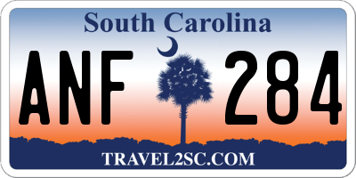 SC license plate ANF284