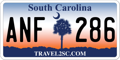 SC license plate ANF286