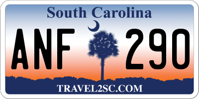 SC license plate ANF290