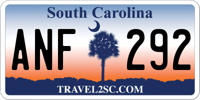 SC license plate ANF292