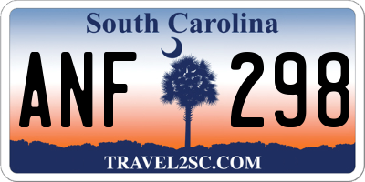 SC license plate ANF298
