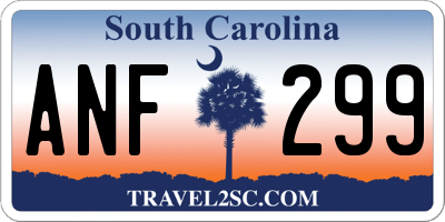 SC license plate ANF299
