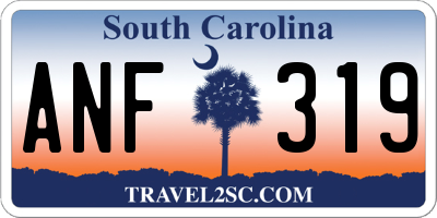 SC license plate ANF319