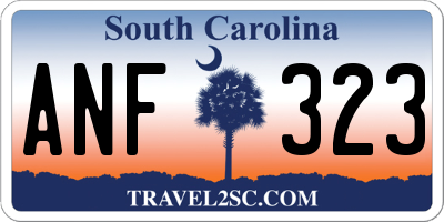 SC license plate ANF323