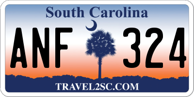 SC license plate ANF324