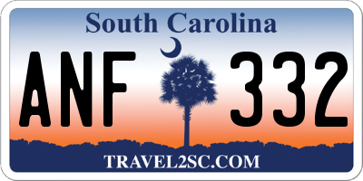 SC license plate ANF332