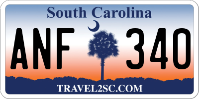 SC license plate ANF340