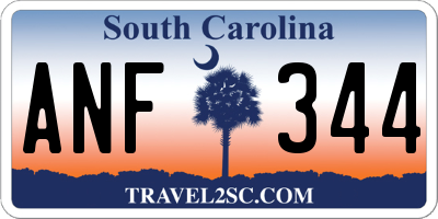 SC license plate ANF344