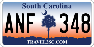 SC license plate ANF348