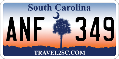 SC license plate ANF349
