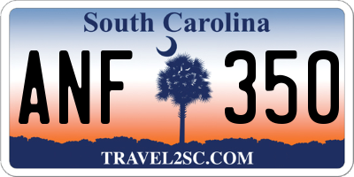 SC license plate ANF350