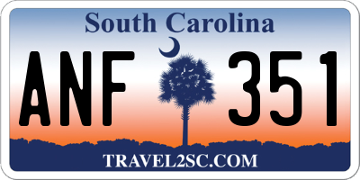 SC license plate ANF351
