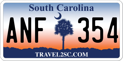 SC license plate ANF354