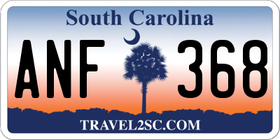 SC license plate ANF368