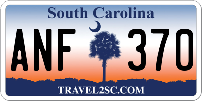 SC license plate ANF370