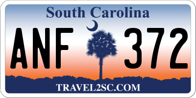 SC license plate ANF372