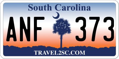 SC license plate ANF373