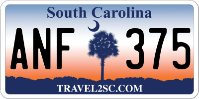 SC license plate ANF375