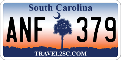 SC license plate ANF379
