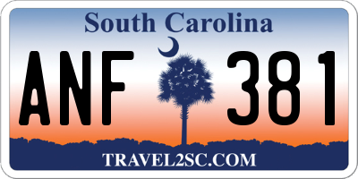 SC license plate ANF381