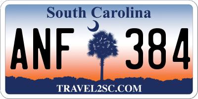 SC license plate ANF384