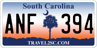 SC license plate ANF394