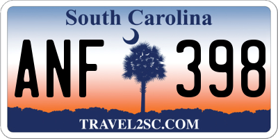 SC license plate ANF398