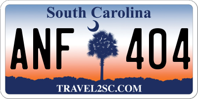 SC license plate ANF404