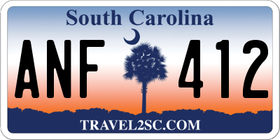 SC license plate ANF412