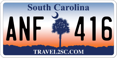 SC license plate ANF416