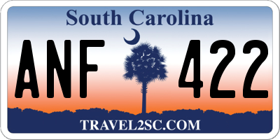 SC license plate ANF422