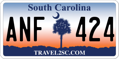 SC license plate ANF424
