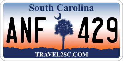 SC license plate ANF429