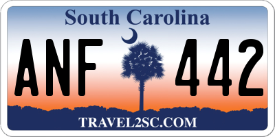 SC license plate ANF442