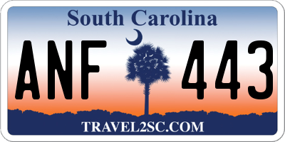 SC license plate ANF443