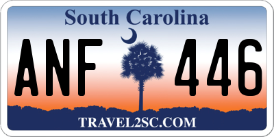 SC license plate ANF446