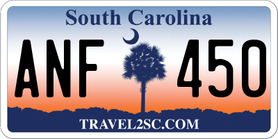SC license plate ANF450