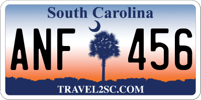 SC license plate ANF456