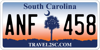 SC license plate ANF458