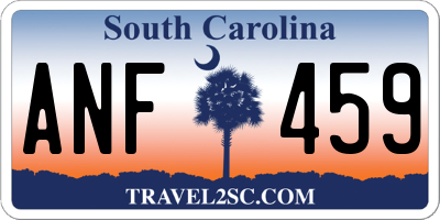 SC license plate ANF459
