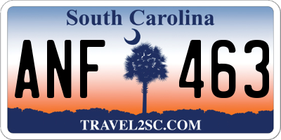 SC license plate ANF463
