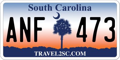 SC license plate ANF473