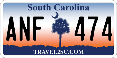 SC license plate ANF474