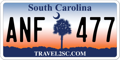 SC license plate ANF477