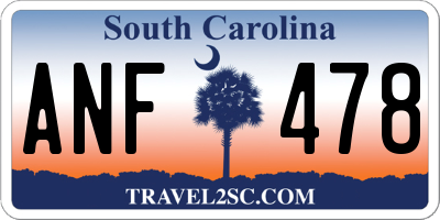 SC license plate ANF478